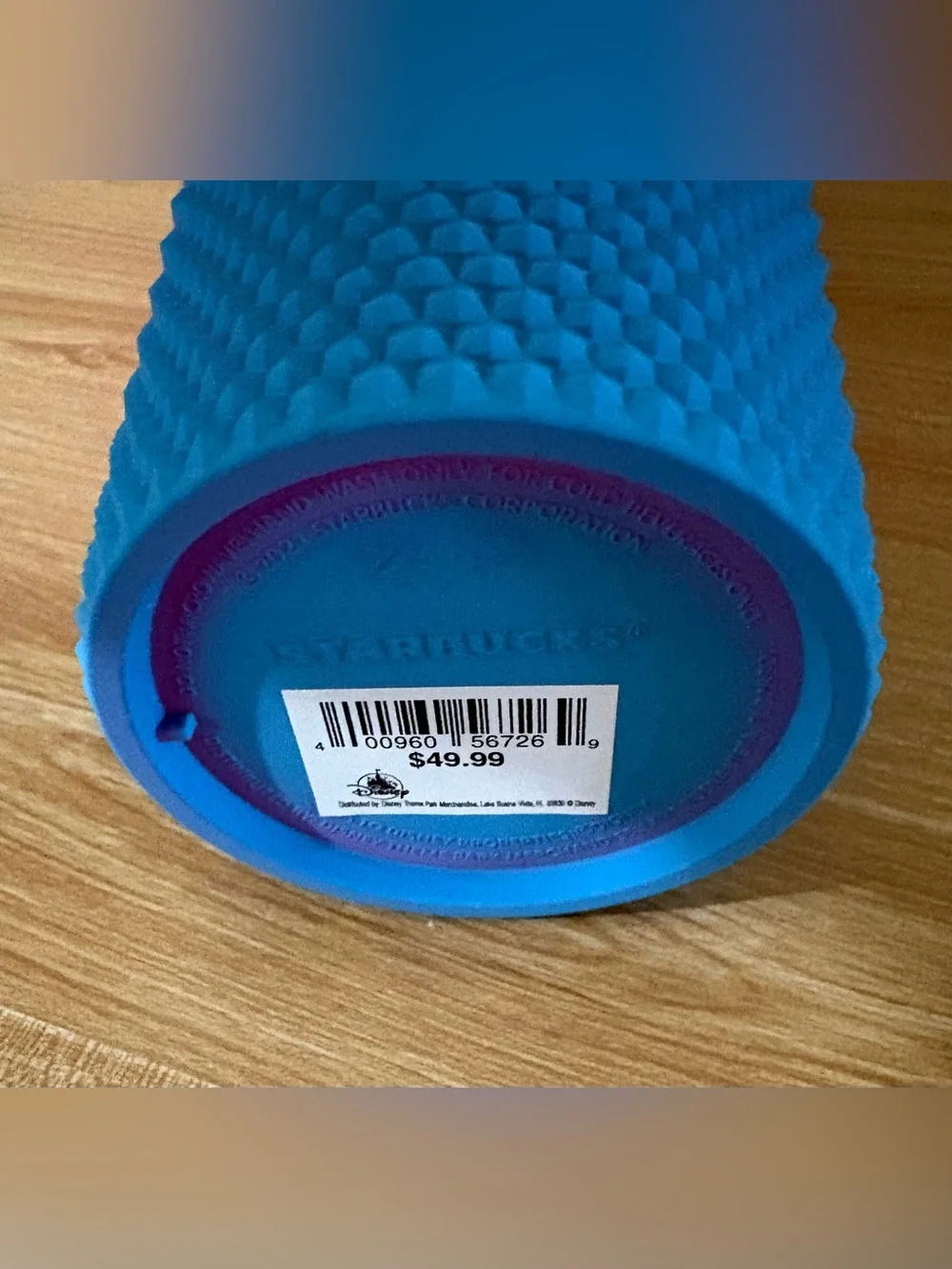 Disney Parks Starbucks Mickey Mouse Neon Pink Blue Ombre Studded Tumbler 2024